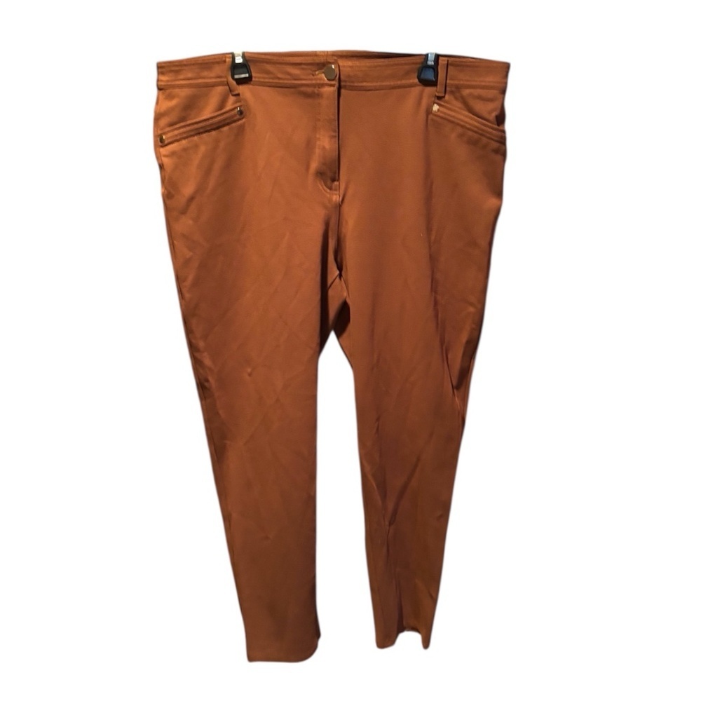 Chico's So Slimming Refined Ponte Ankle Pants in Brown size 3 Regular XL